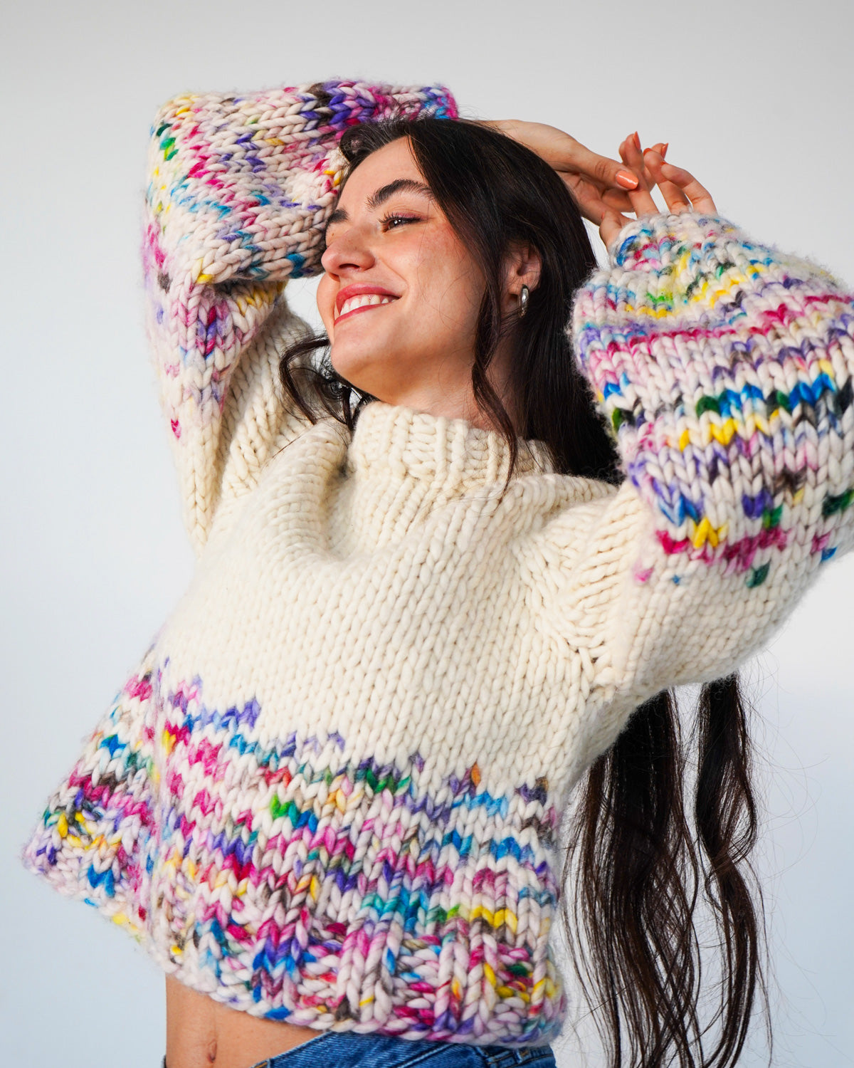 The Rainbow Sweater Kit x @paula.on.knits
