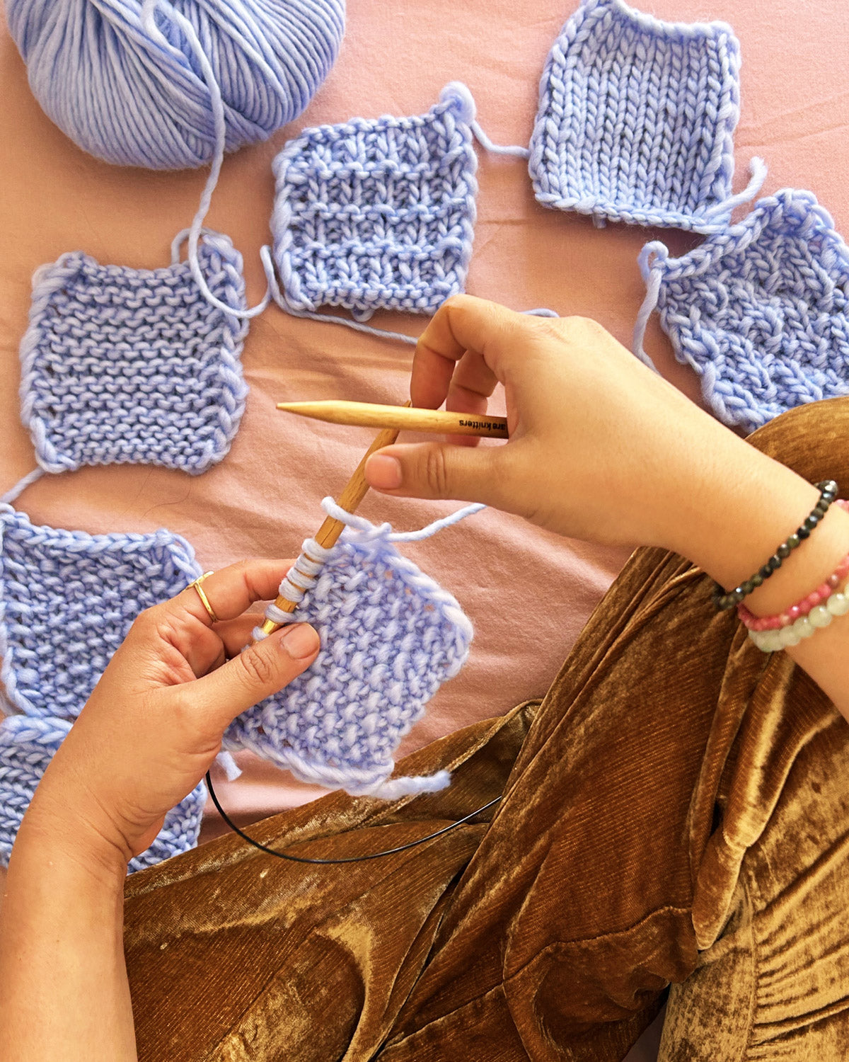 Placemat & Coaster - Beginner Sampler Kit - Learn The Basics Knitting Kit
