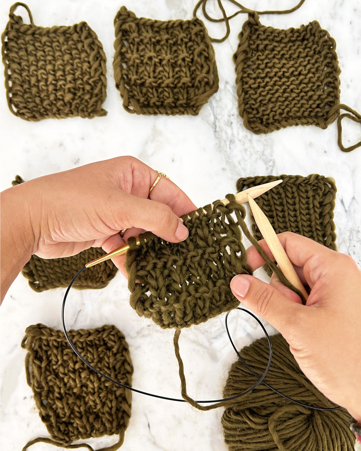 Make your first Placemat - Stitch Sampler Kit: Learn The Basics Knitting Kit - Yummy Version