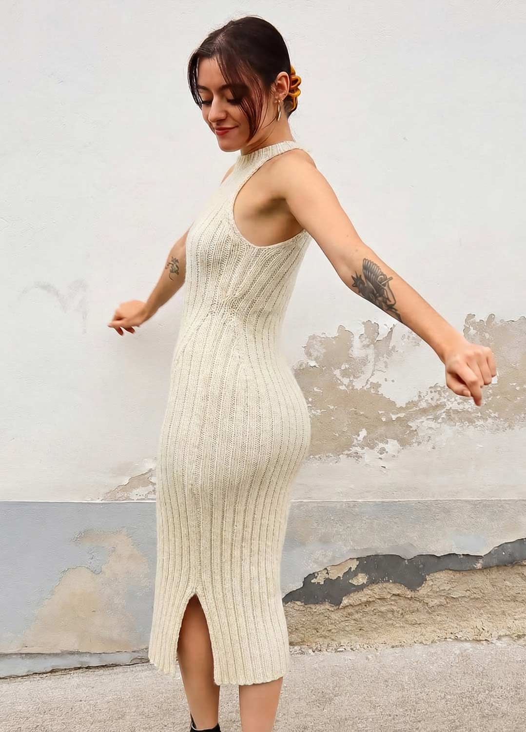 paula knit dress Paula Fine Knit Mini Dress In Black / White by Peraluna