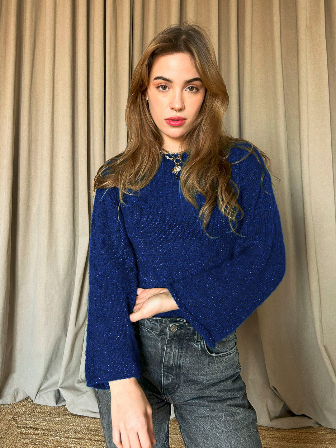 今季room306☆Loose Glitter V Knit The Space-Dyed Knit Trend Is Here To Make Your Winter Wardrobe Happier