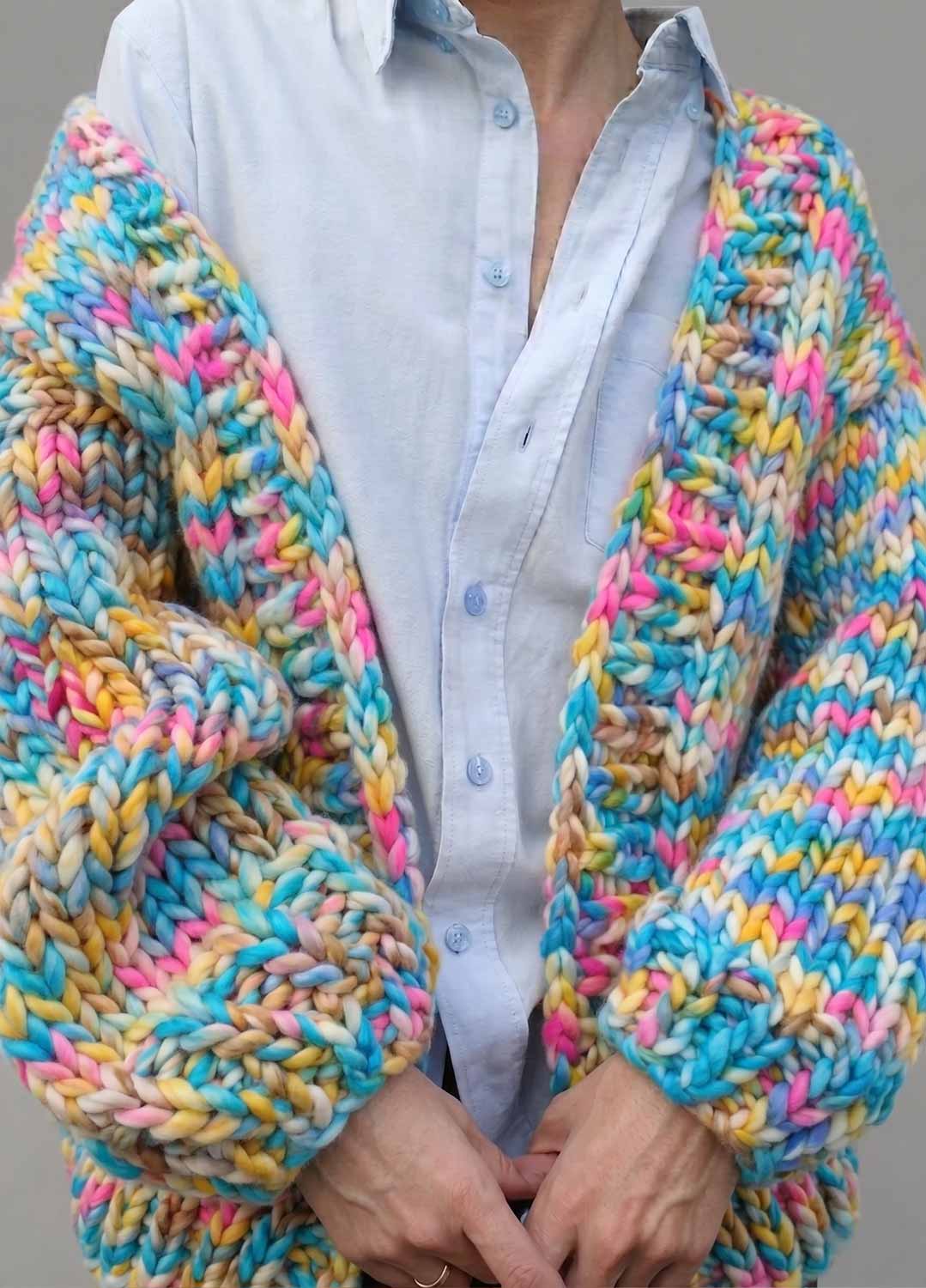 Simone Cardigan Kit - Yummy Version – We Are Knitters