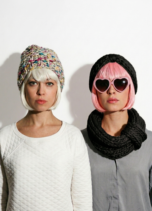 2 Kits Bundle @trustthemojo | The Blueberry Muffin Snood and Headband + Milkshake beanie