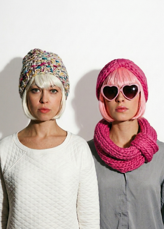 2 Kits Bundle @trustthemojo | The Blueberry Muffin Snood and Headband + Milkshake beanie