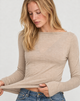 Super soft Boat Neck Shirt with Cashmere - Purple(Coming Soon)