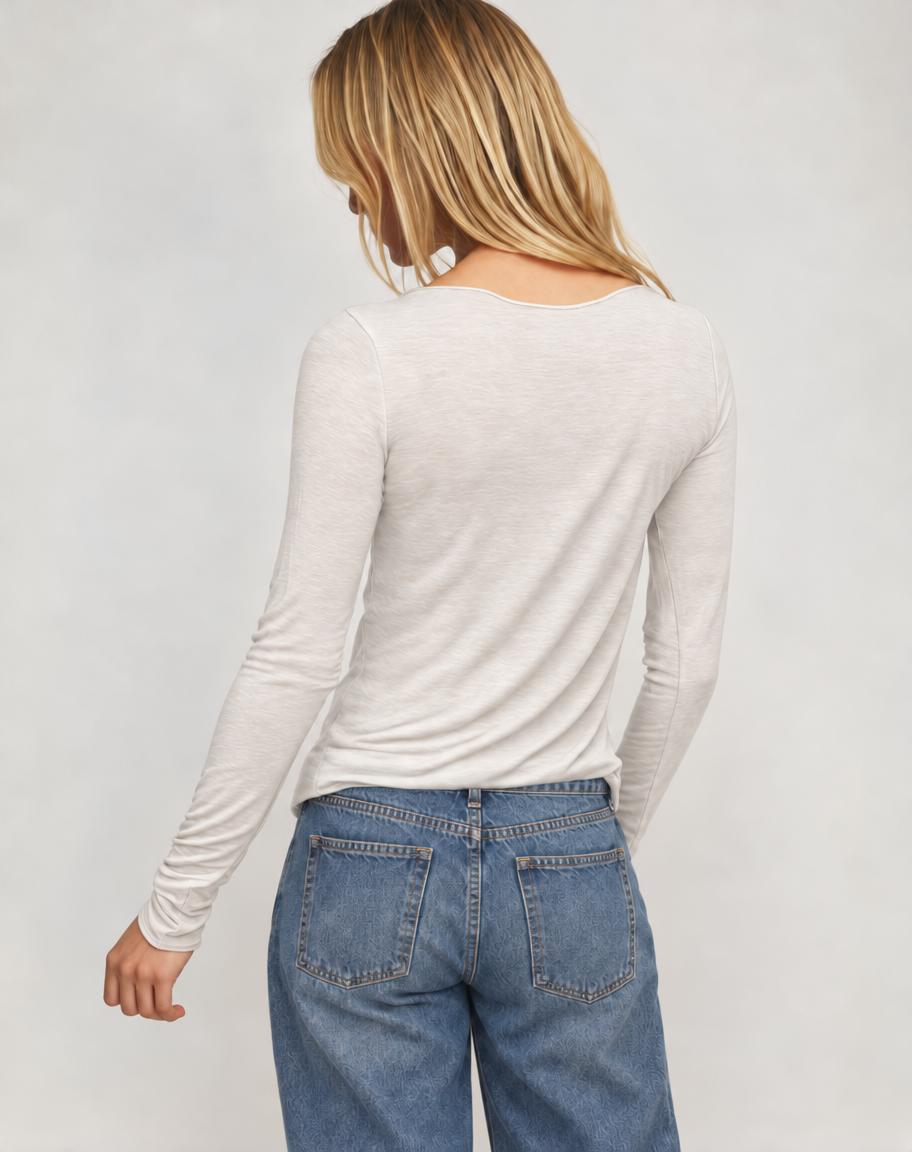 Super soft Boat Neck Shirt with Cashmere - Purple(Coming Soon)