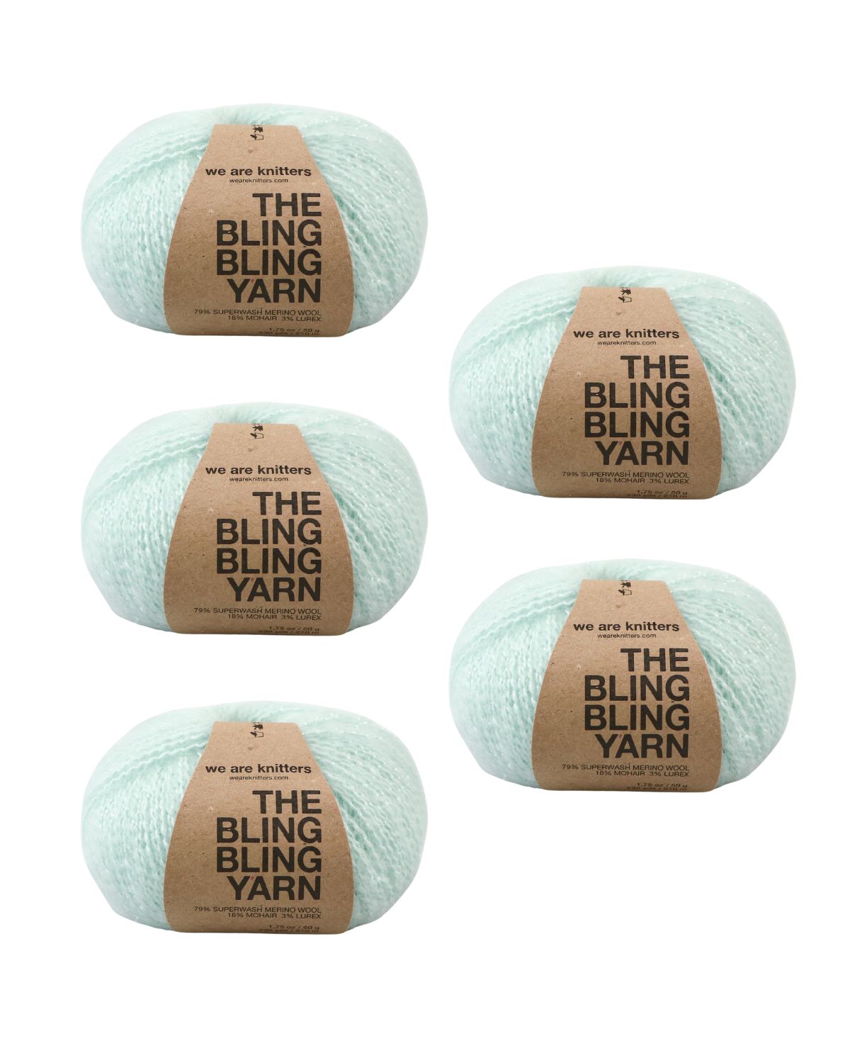 5 Pack of Bling Bling Yarn Balls - Outlet Edition