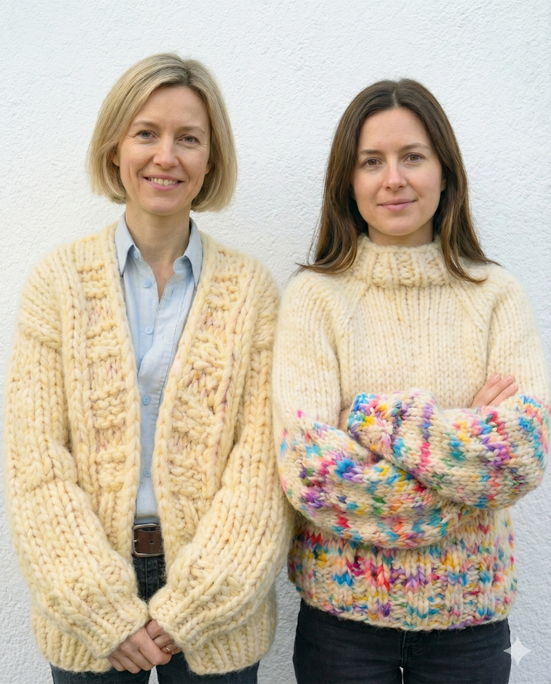 2 Kits Bundle | Simone Cardigan + Rainbow Sweater