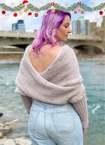 Easy Eyelet Sweater Scarf x @knitatude Kit - Petite Wool Version