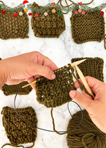 Stitch Sampler Kit: Learn The Basics Knitting Kit - Make your first Placemat & Coasters