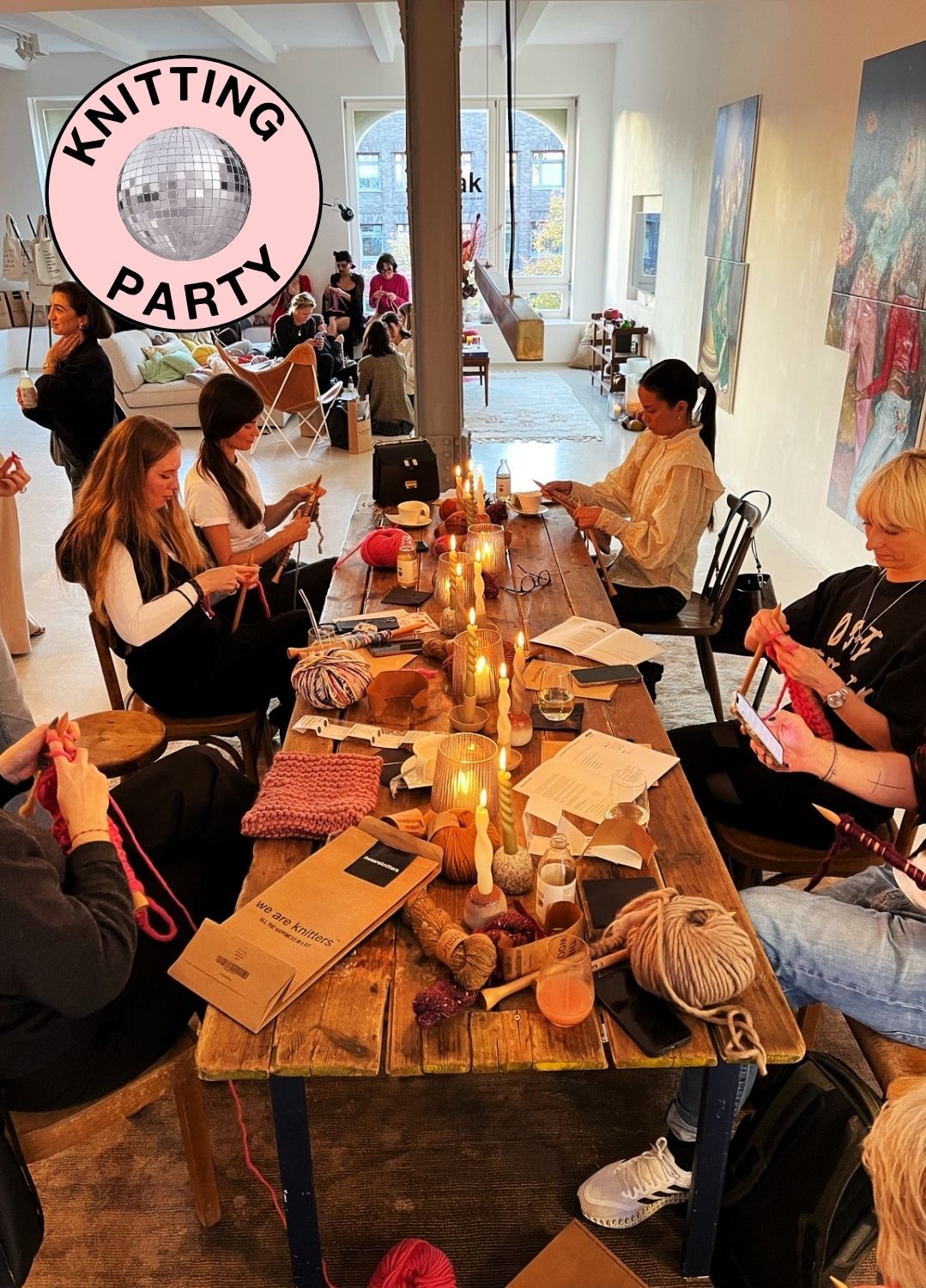 Friendsgiving Knitting Party Kit - Knit Matching Snoods