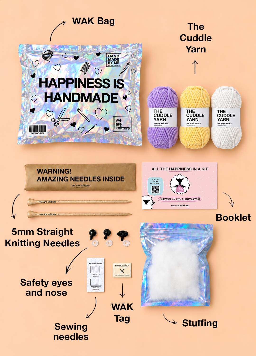 The Knitty Bear + Ghost Costume Bundle - Easy Knitted Bear + Costume Kit