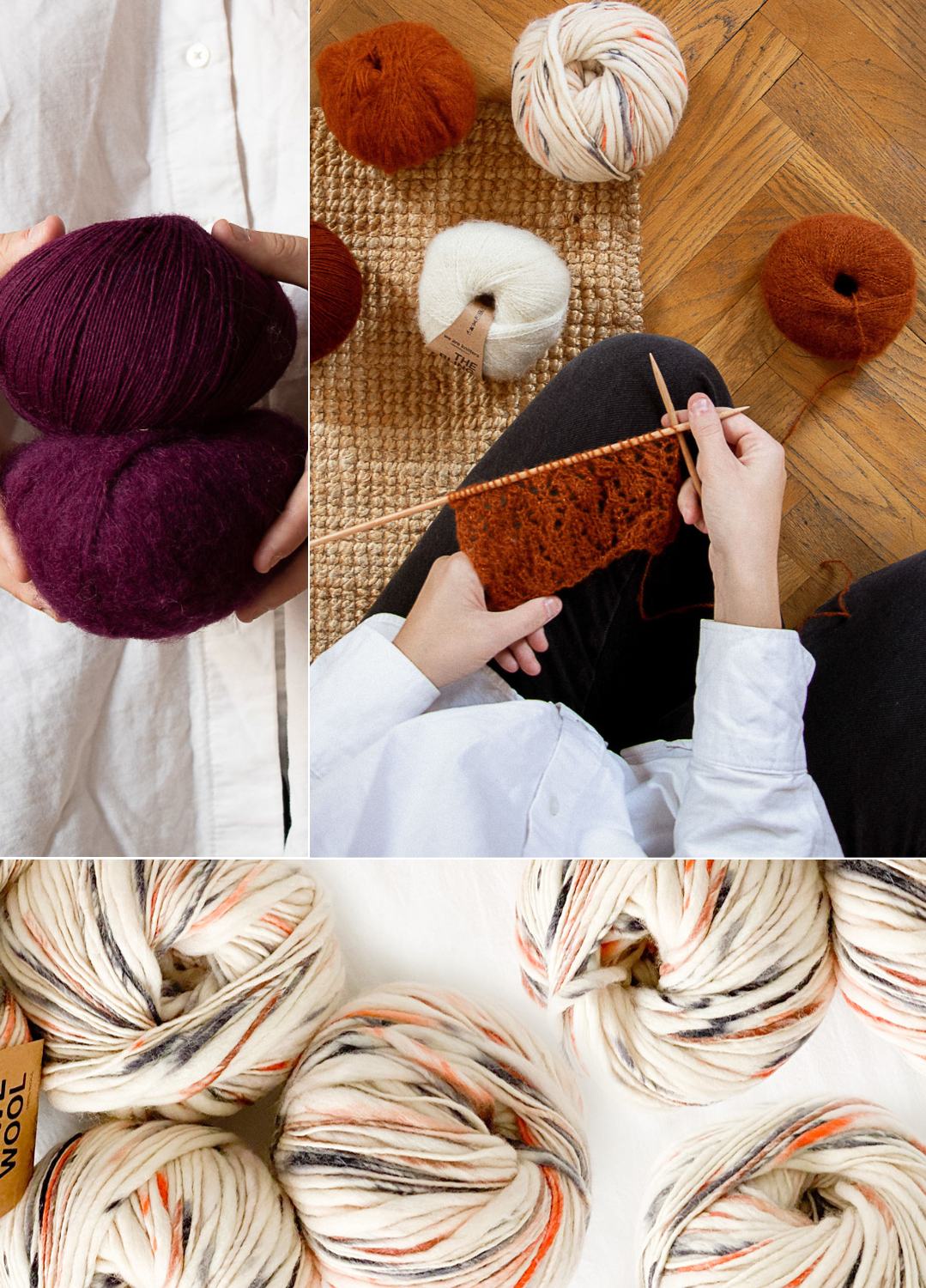 24 X Yarn Set Craft Knitting Starter Kit 12 Colour Balls of Wool Hobby 