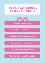 2 Kits Bundle | Simone Cardigan + Rainbow Sweater