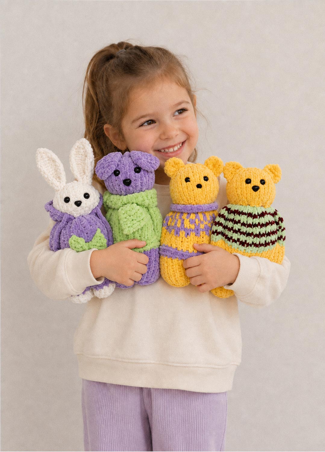 The Knitty Pet Pals Bundle Kit - Pack of 4 - Cuddle Yarn