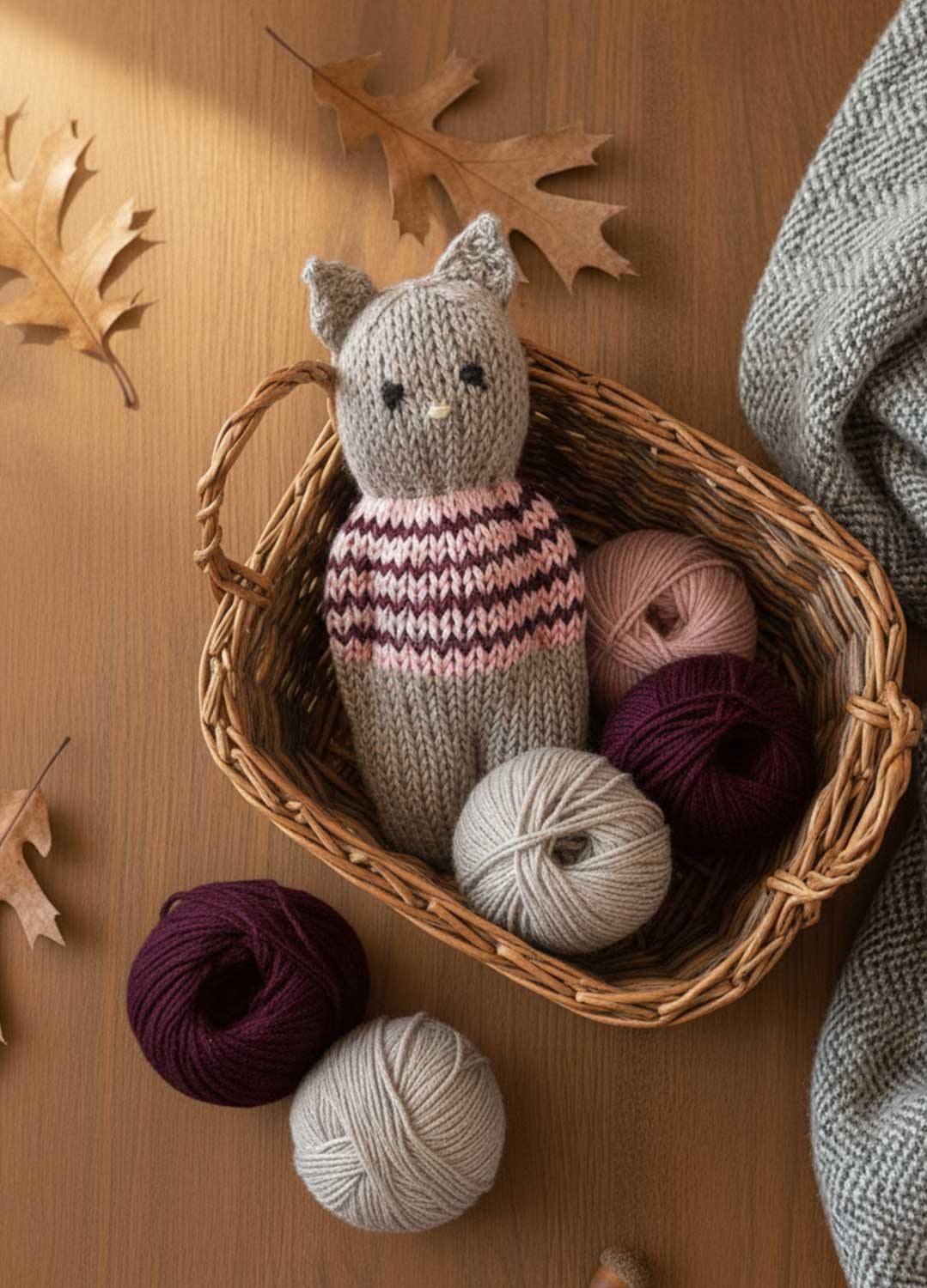 Beginner Mini Knitted Cat Kit