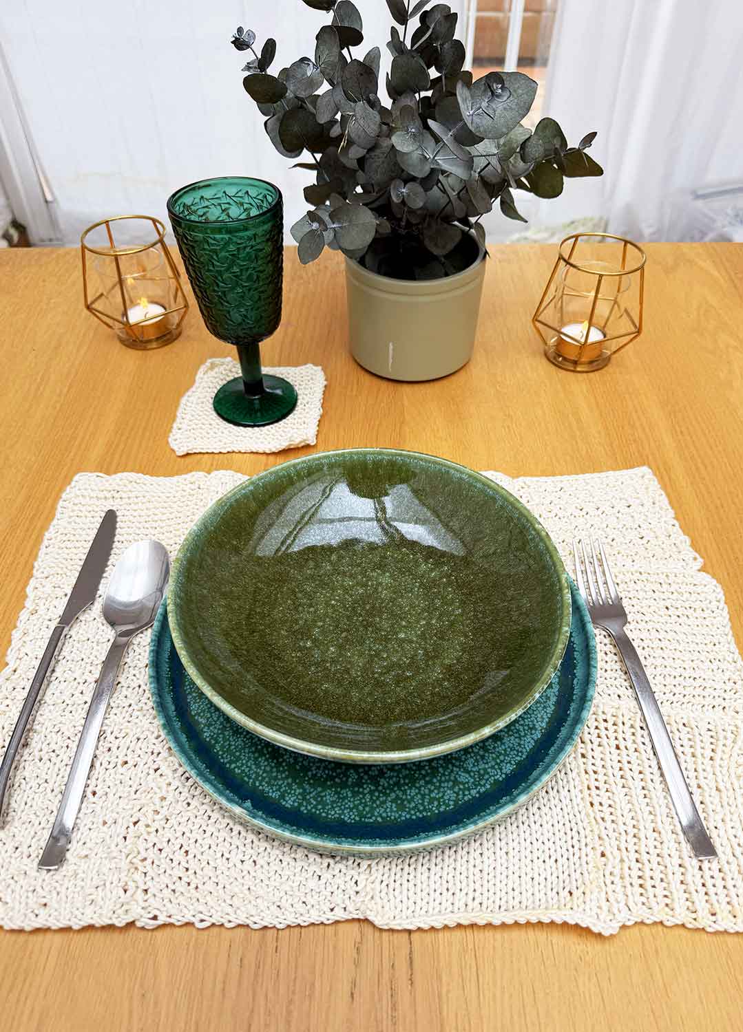 Make your first Cotton Placemat - Stitch Sampler: Learn The Basics Knitting Kit - Pima Cotton Version