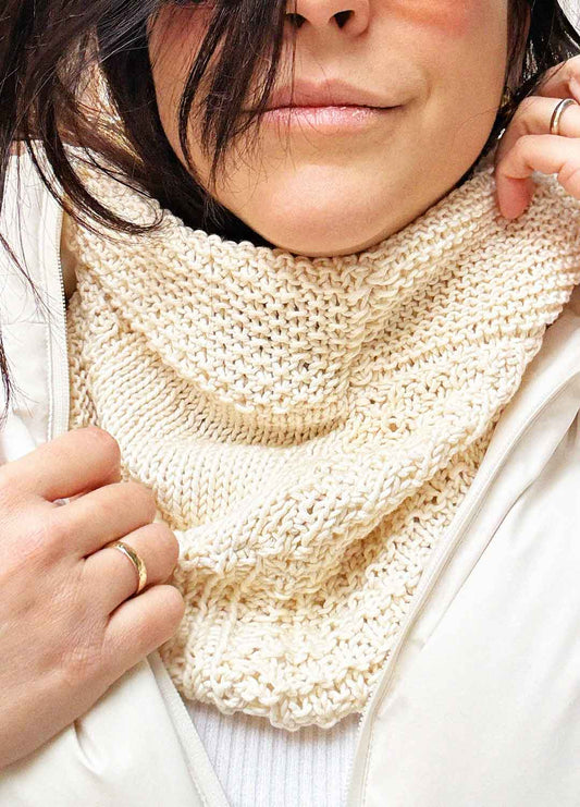 Make your first Cotton Snood - Stitch Sampler: Learn The Basics Knitting Kit - Pima Cotton Version