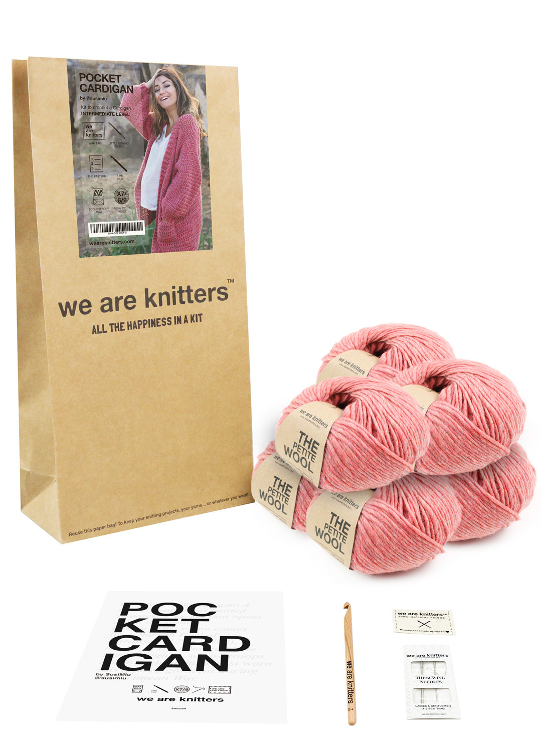 Jimcii Crochet Kit for Beginners, Beginner Crochet Knitting Kit Kits for  Beginners Adults, Step-by-Step Video Tutorials, Learn to Knit Kits for  Adults Beginner