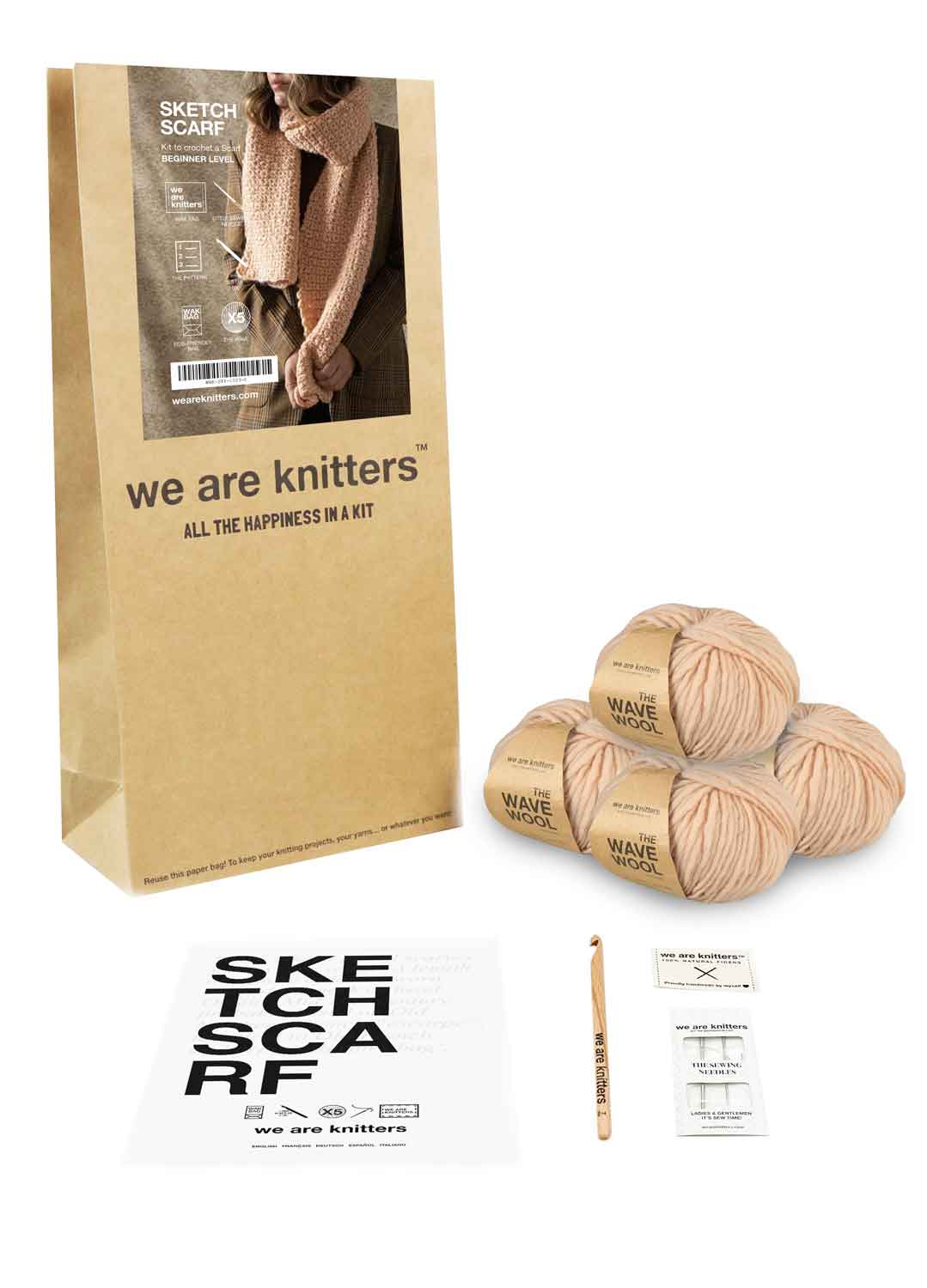 Jimcii Crochet Kit for Beginners, Beginner Crochet Knitting Kit Kits for Beginners  Adults, Step-by-Step Video Tutorials, Learn to Knit Kits for Adults Beginner
