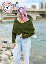 Easy Eyelet Sweater Scarf x @knitatude Kit - Petite Wool Version