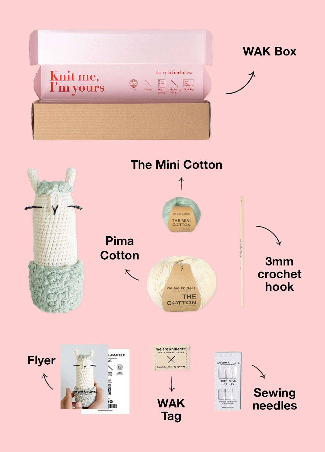 アランニット マフラーjantiques hooked toro itimi llama-amigurumi-