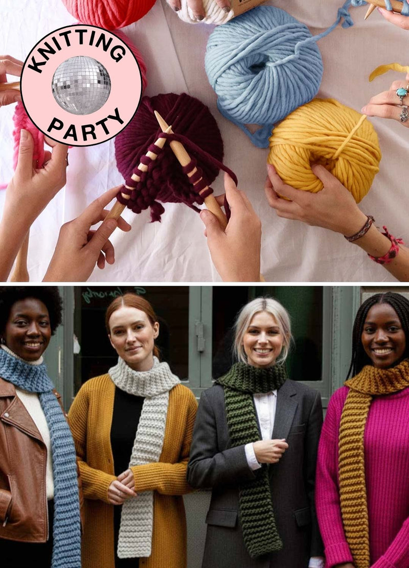 Friendsgiving Knitting Party Kit - Knit Matching Scarves