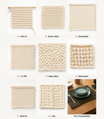 Placemat & Coaster - Beginner Sampler Kit - Learn The Basics Knitting Kit