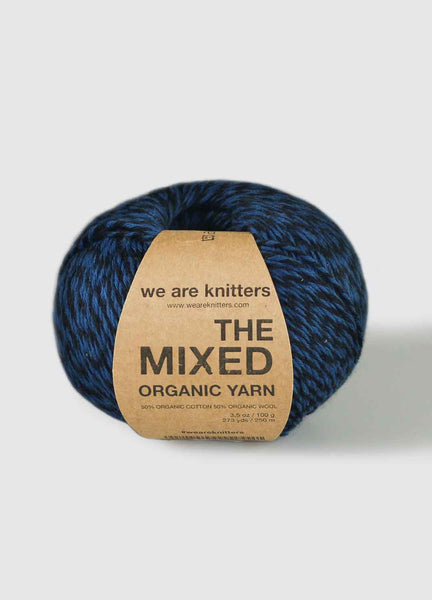 ナウンレス NOUNLESS MIX YARN INTARSIA KNIT （BLUE） TWO YARN INTARSIA KNIT – NOUNLESS