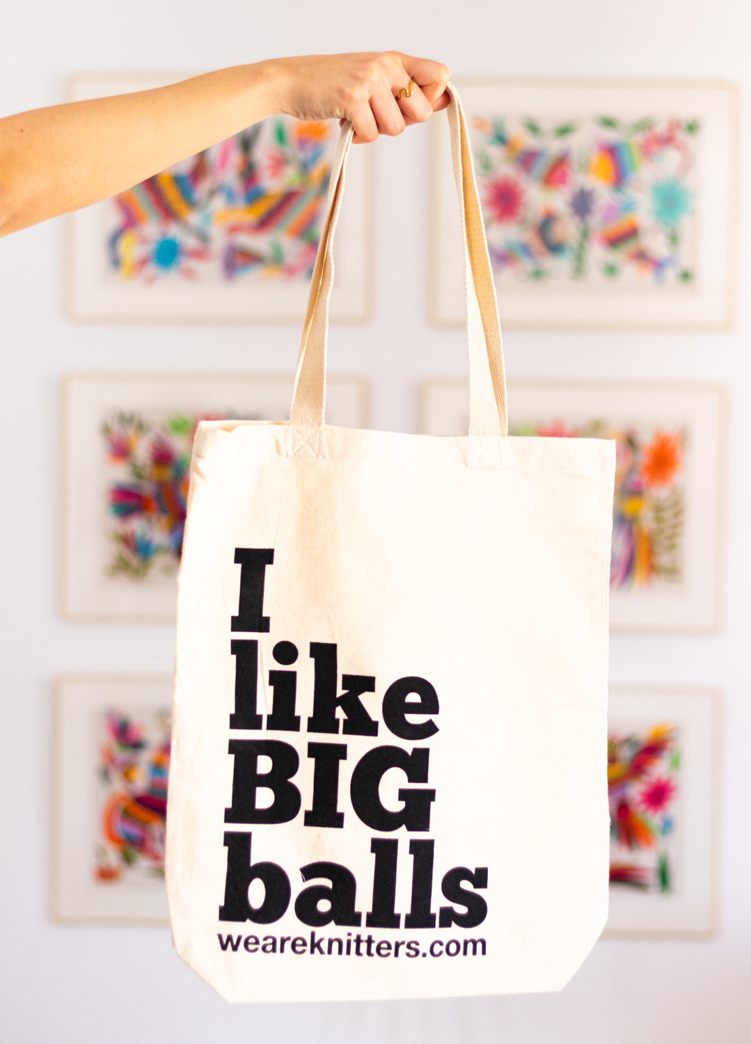 Tote Bag: I like big balls
