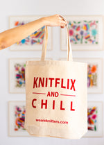 Tote Bag: Knitflix & Chill