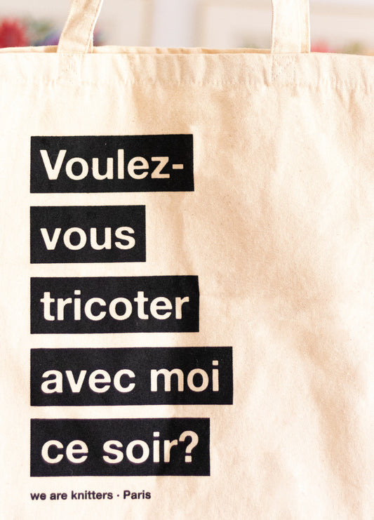 Tote Bag: Voulez vous tricoter