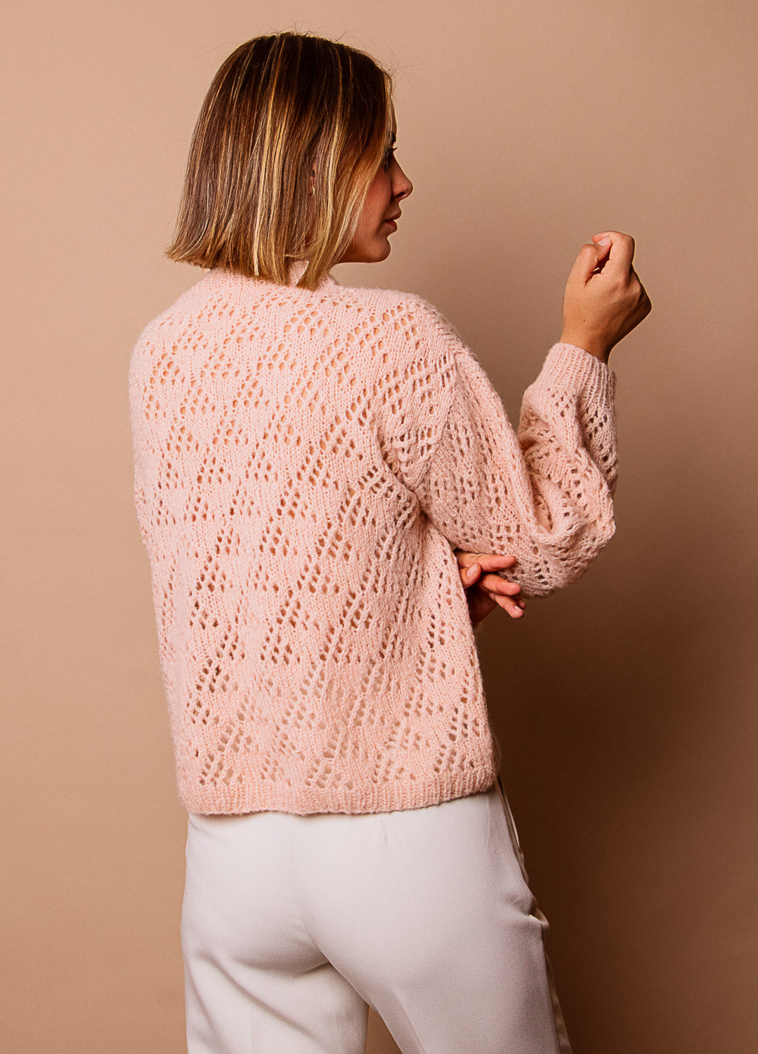 Coral hot sale knit sweater