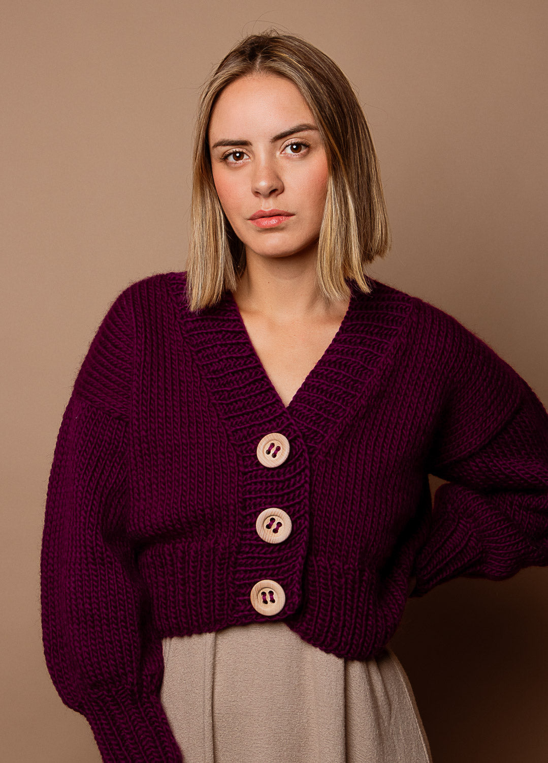 Tupelo Cardigan Kit – We Are Knitters