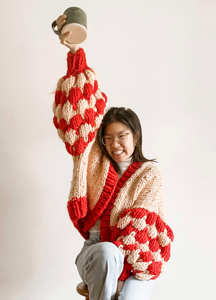 Honey Bubble Thinner Patchwork Cardigan | I Feel so Cool