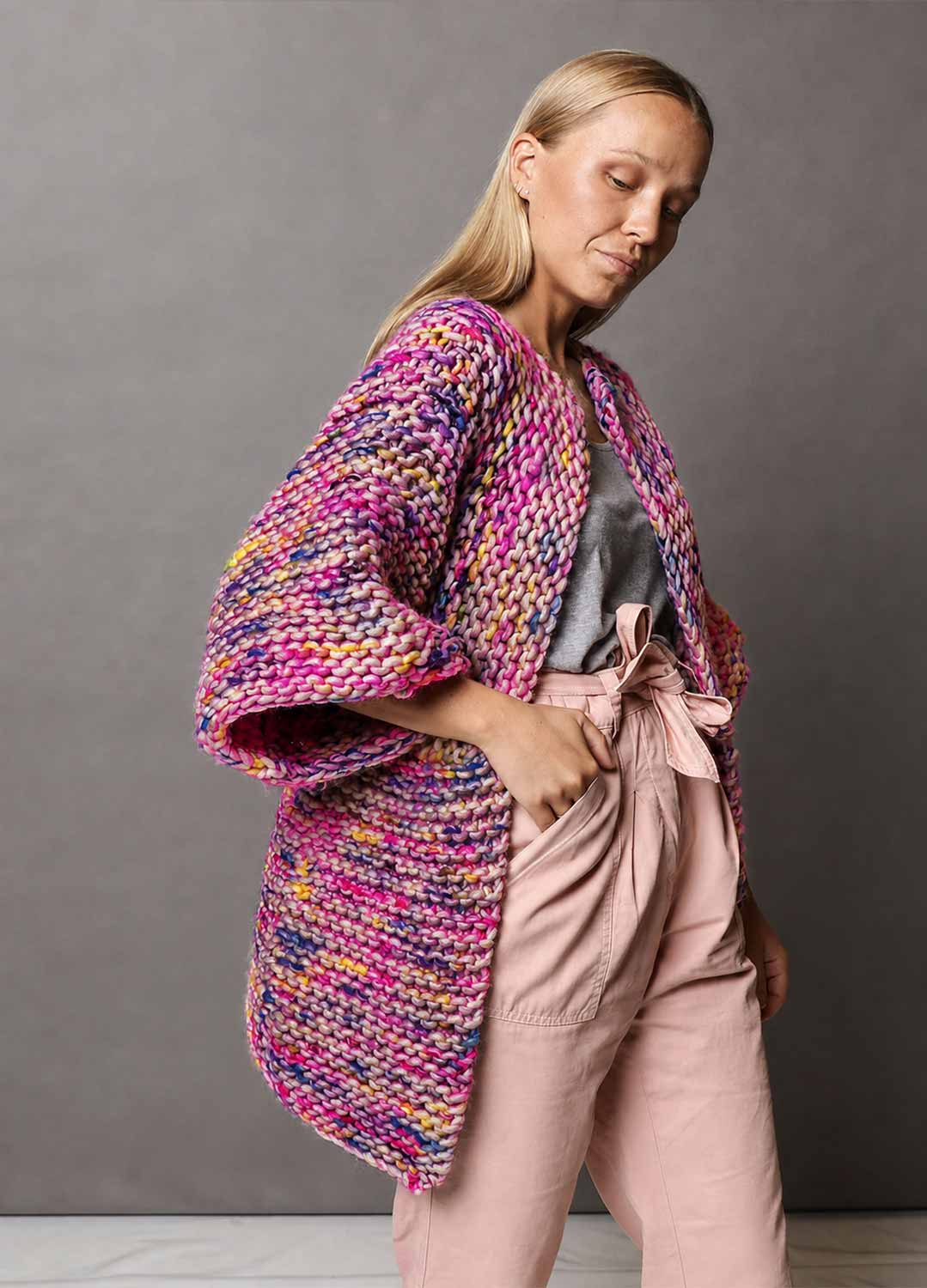 Melvoin Cardigan Kit - Candy Twist Version – We Are Knitters