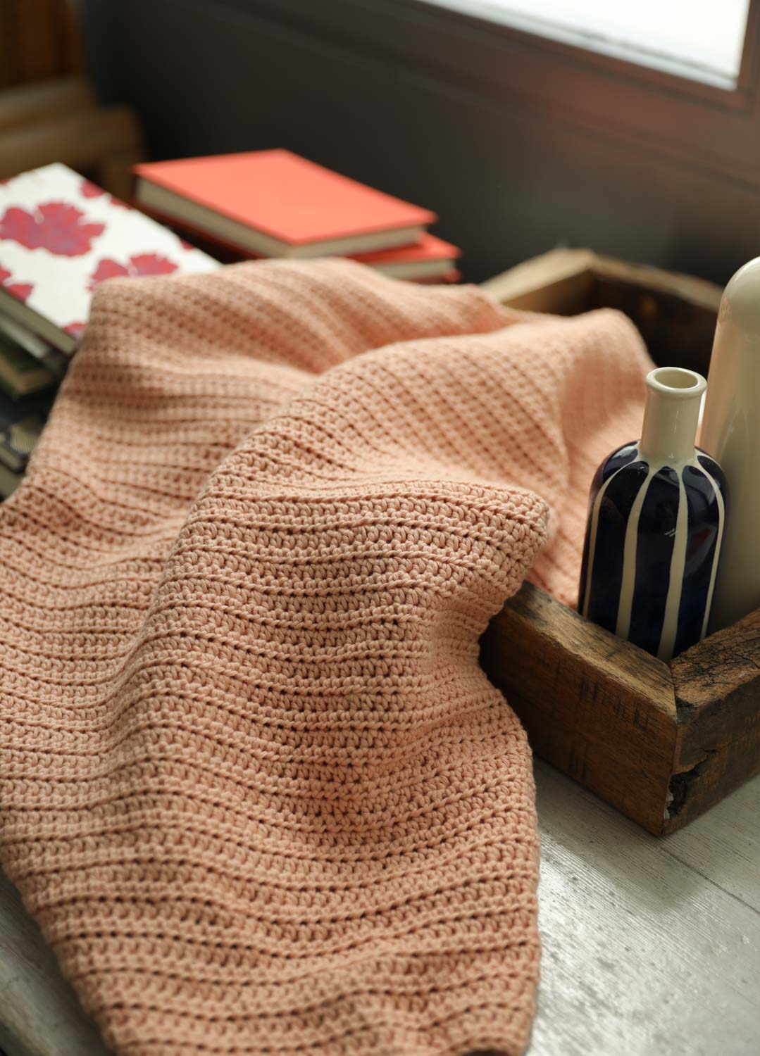 Rose colored throw discount blanket