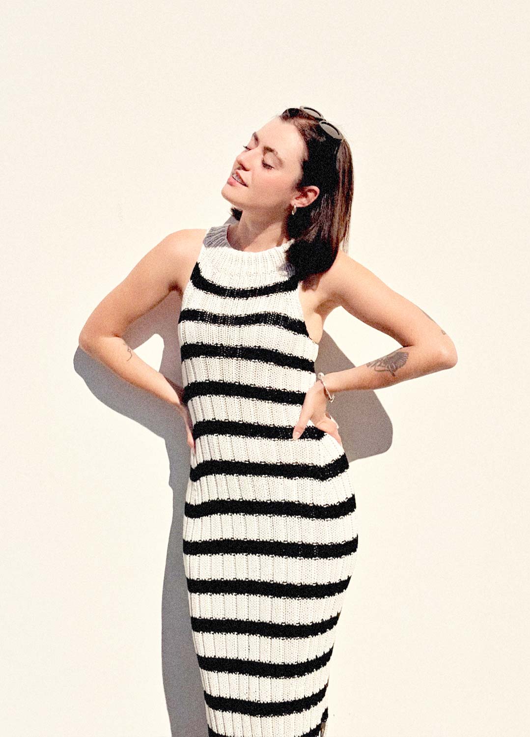 paula knit dress Paula Buttoned Knit Mini Dress - Wheat