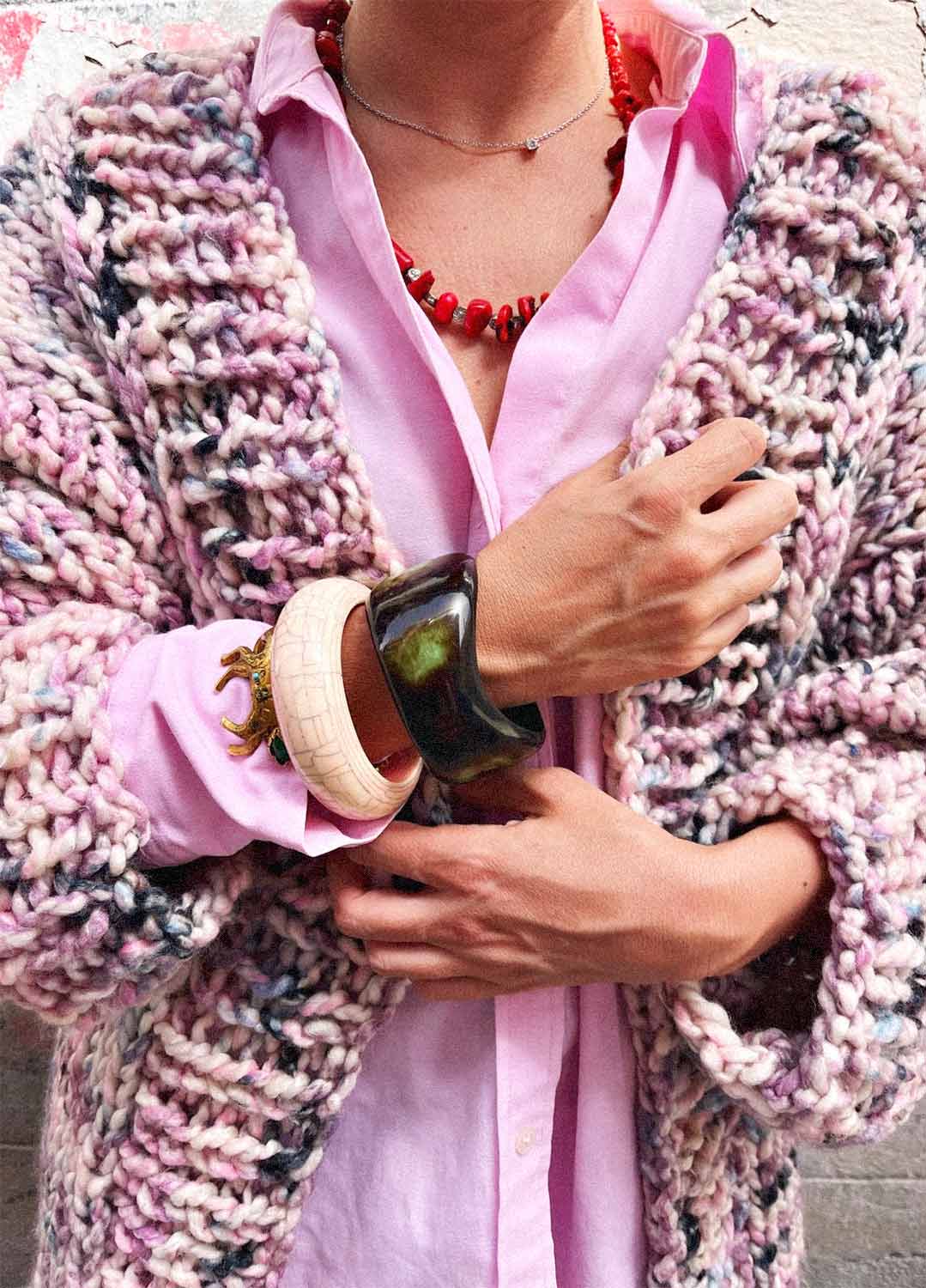 Simone Cardigan Kit - Candy Twist Version – We Are Knitters