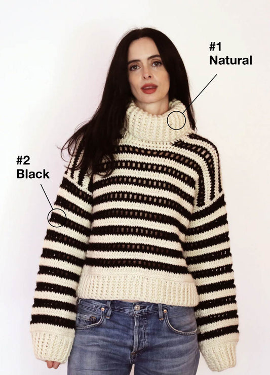 Crochet All Day Stripe Sweater Kit x Krysten Ritter