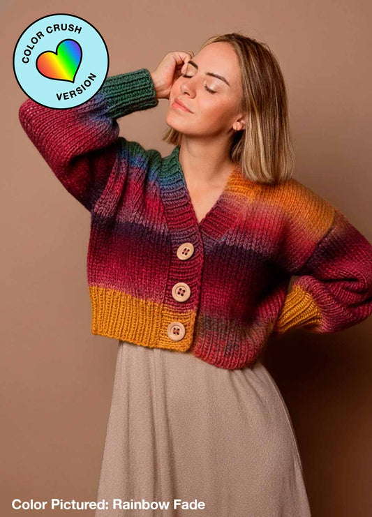 Tupelo Cardigan Kit - Color Crush: Self Striping Version
