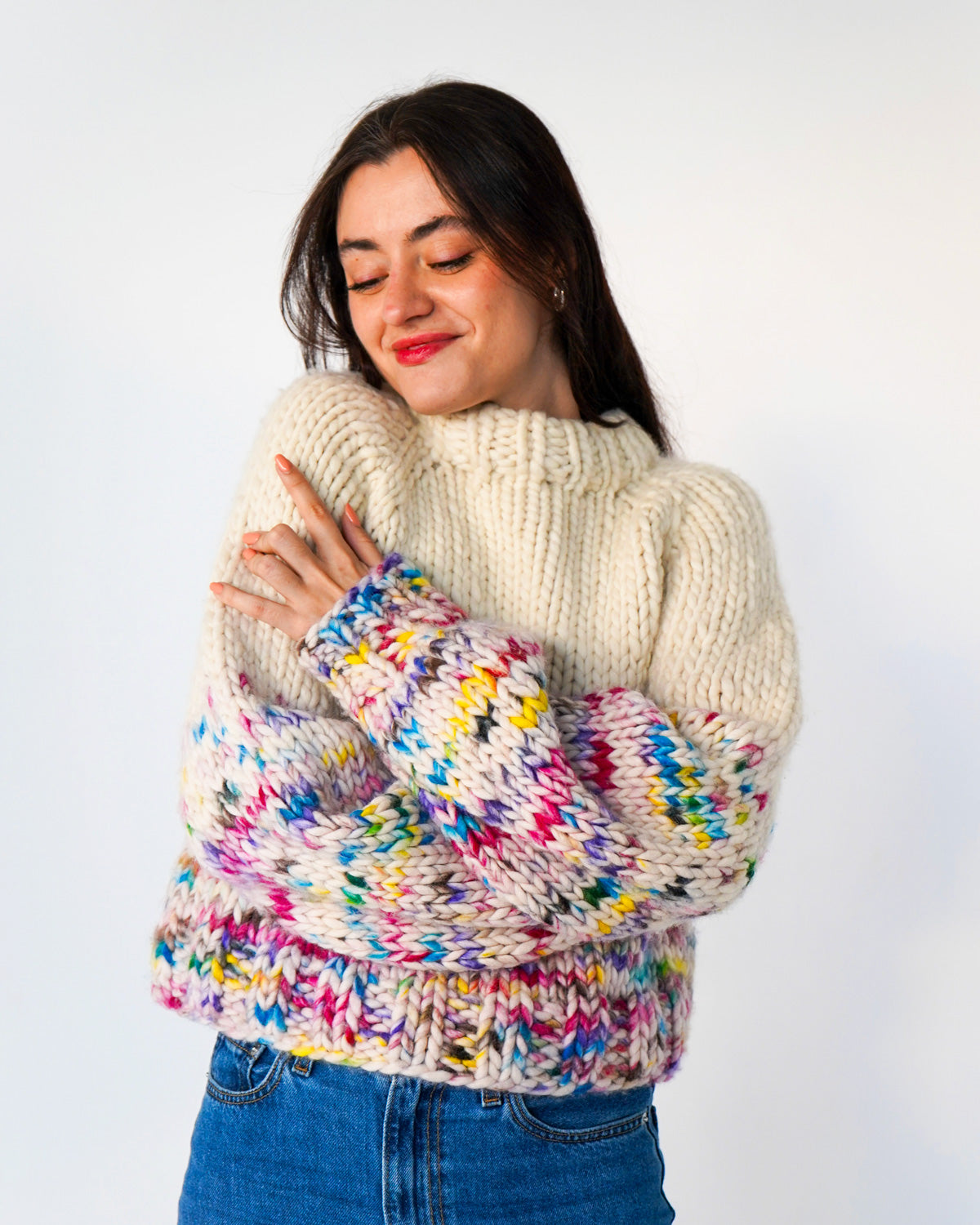 The Rainbow Sweater Kit x @paula.on.knits