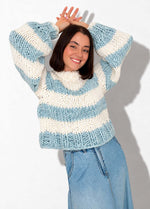 The Striped Rainbow Sweater Kit x @paula.on.knits - Yummy Yarn Version