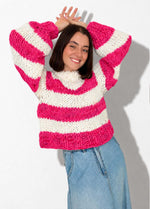 The Striped Rainbow Sweater Kit x @paula.on.knits - Yummy Yarn Version
