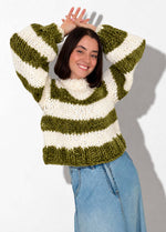 The Striped Rainbow Sweater Kit x @paula.on.knits - Yummy Yarn Version