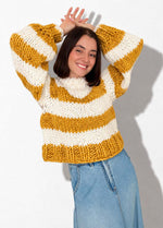 The Striped Rainbow Sweater Kit x @paula.on.knits - Yummy Yarn Version