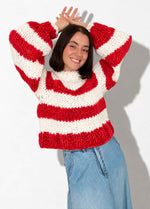 The Striped Rainbow Sweater Kit x @paula.on.knits - Yummy Yarn Version