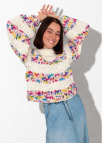 The Striped Rainbow Sweater Kit x @paula.on.knits - Yummy Yarn Version
