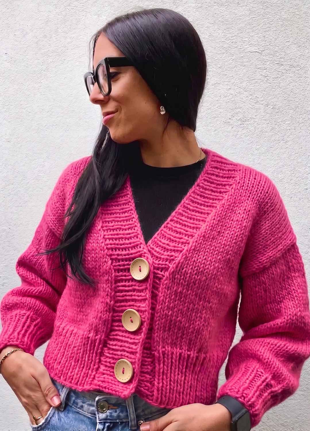 Tupelo Cardigan Kit - Yummy Yarn Fine Version