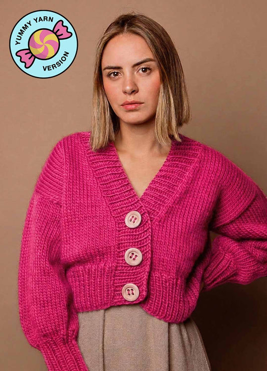 Tupelo Cardigan Kit - Yummy Yarn Fine Version